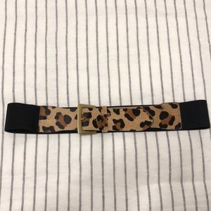 Ralph Lauren waistband elastic leopard belt SZ LG